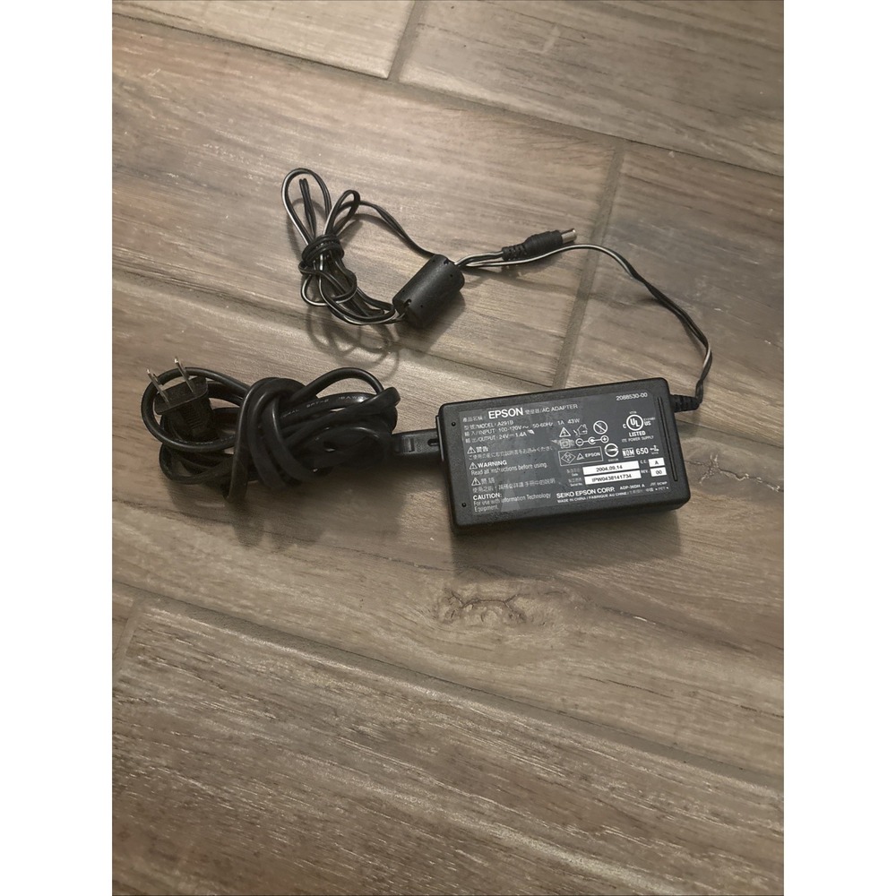 Epson AC Adapter Model‎ No. A291B used. Not Tested